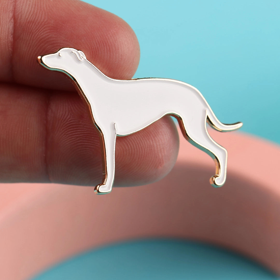 Greyhound Enamel Pin or Keyring