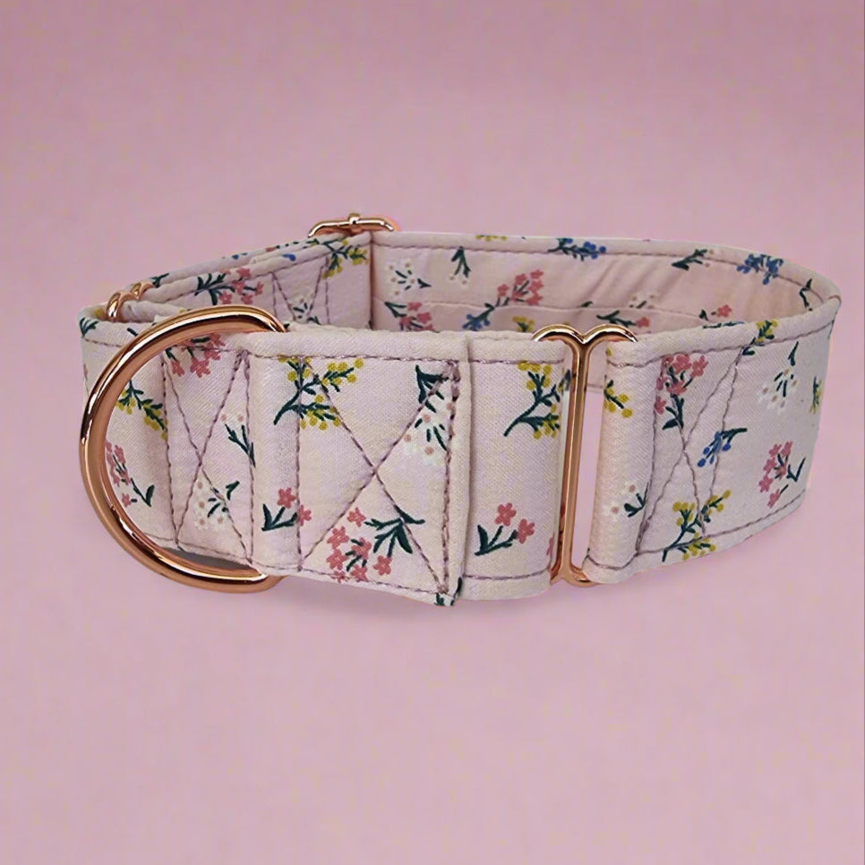 Pink Floral Martingale Collar