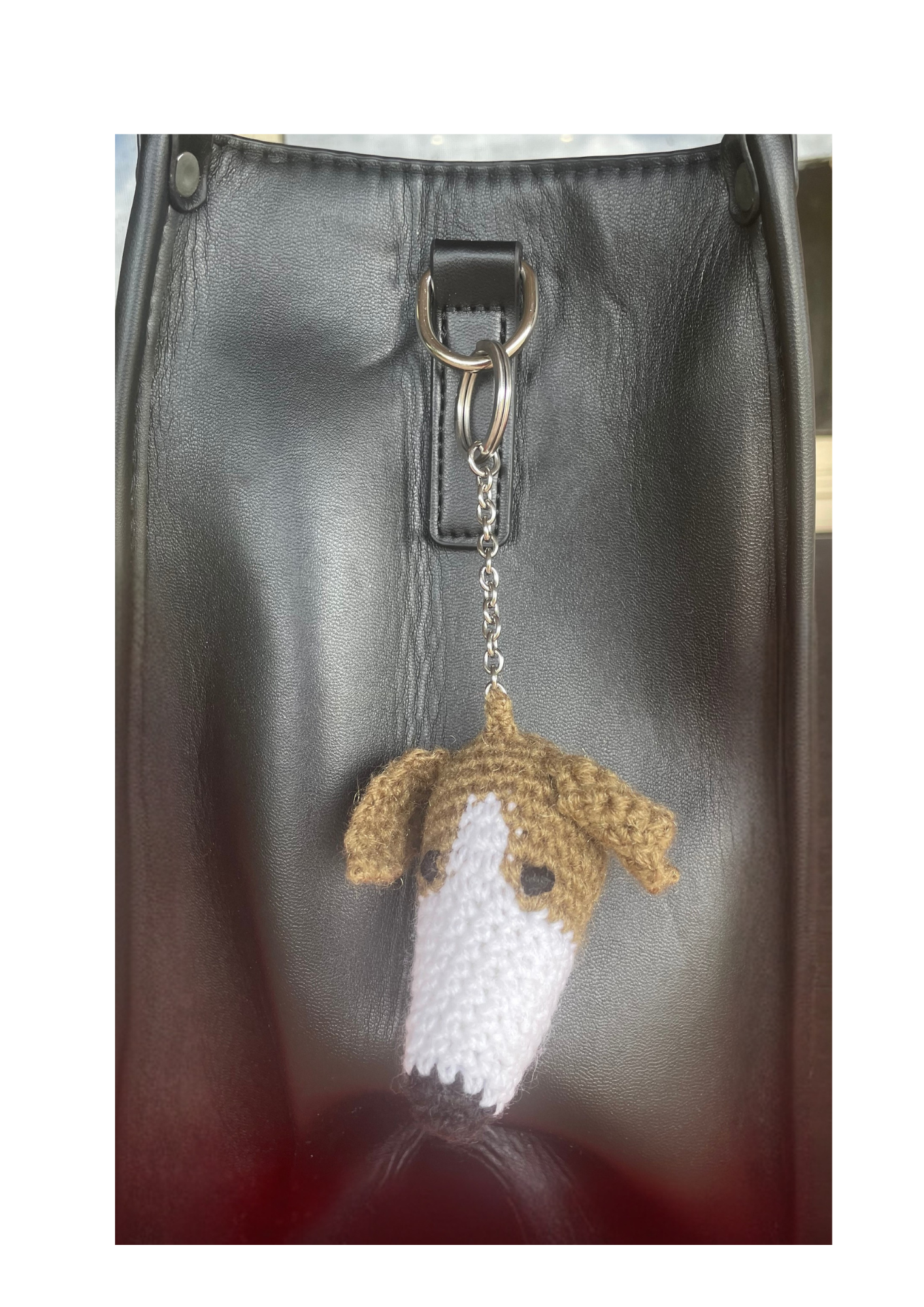 Crochet Greyhound/Whippet Keyring