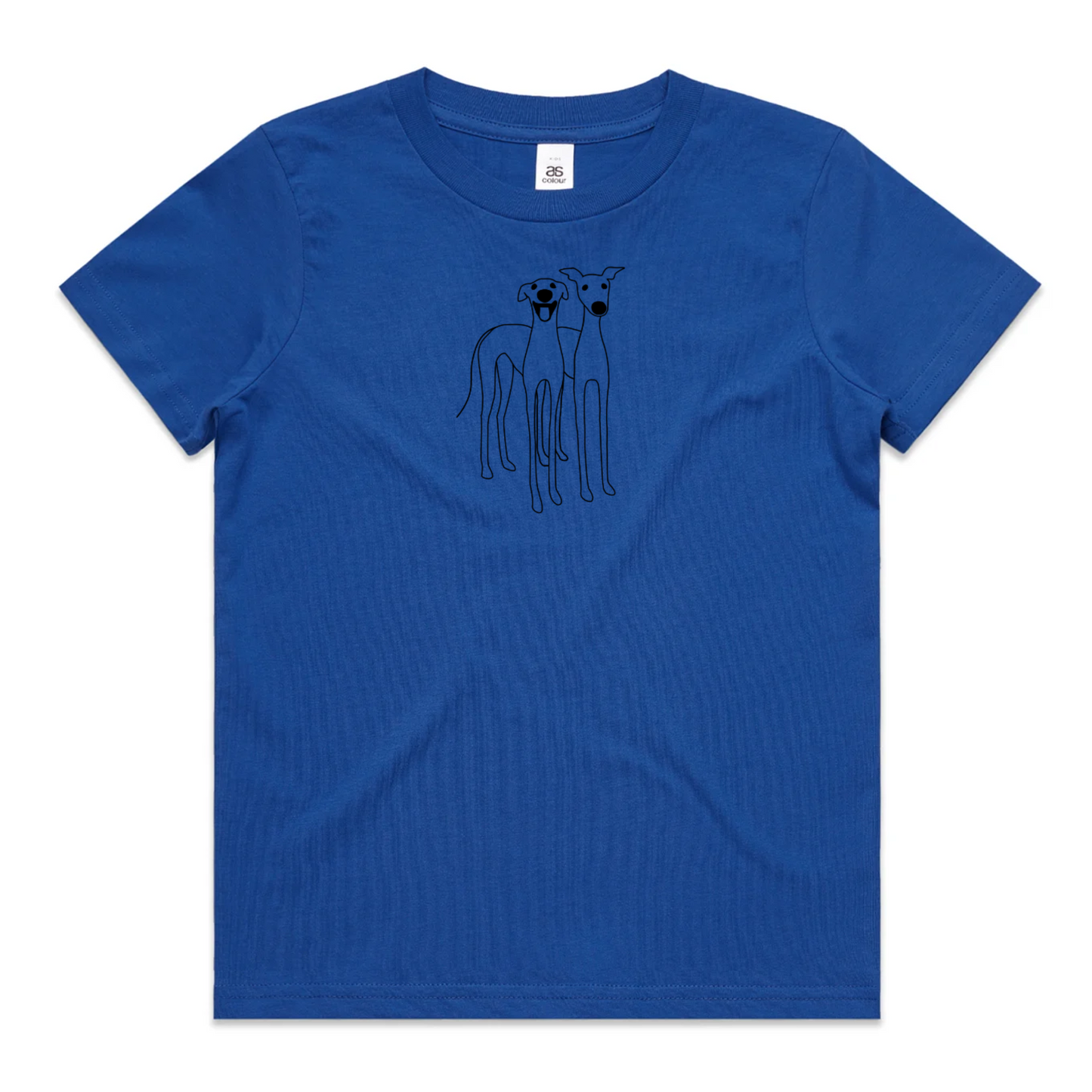 AS Colour Youth Staple Kids T-Shirt (8 to 16 years) 2 Cute Greyhounds