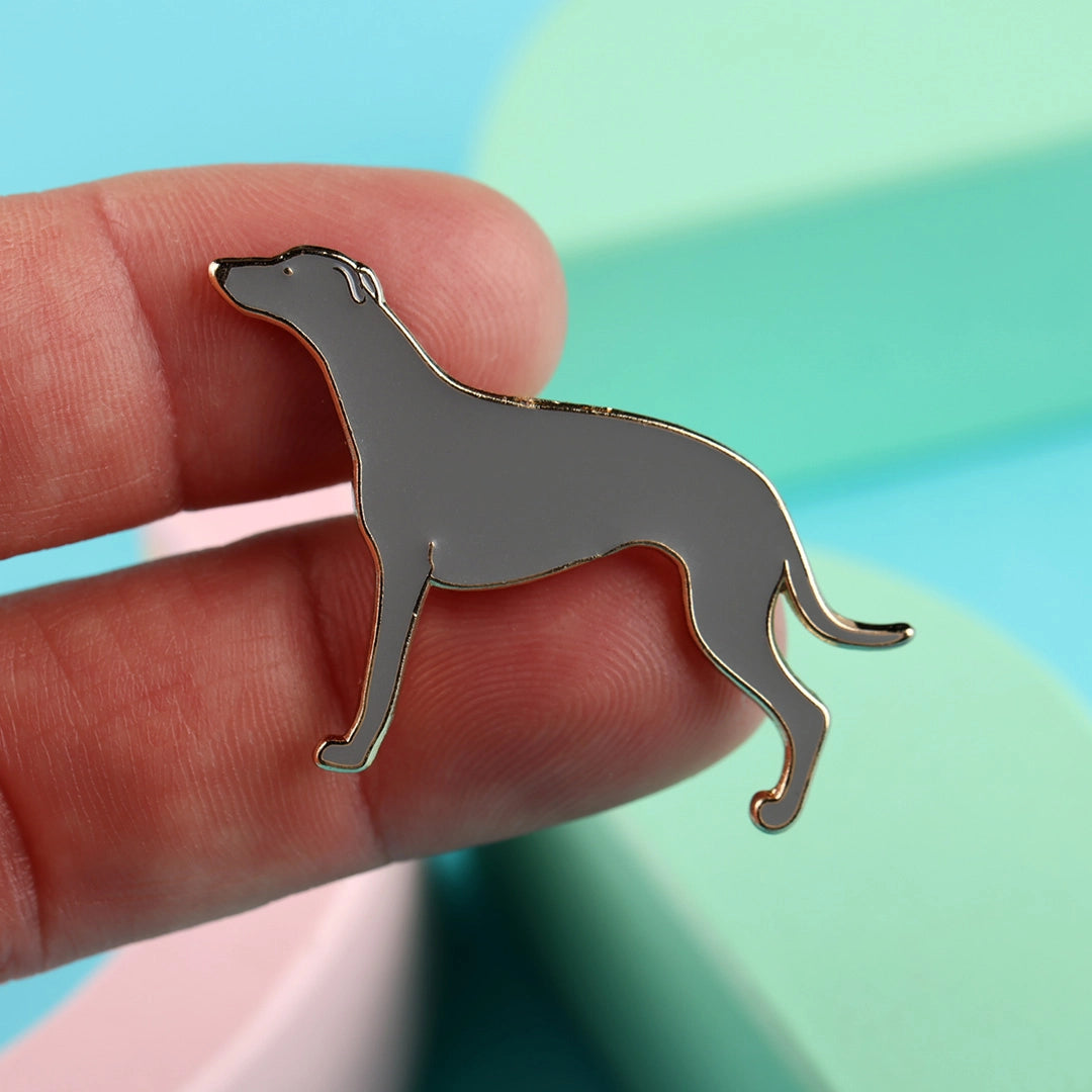 Greyhound Enamel Pin or Keyring