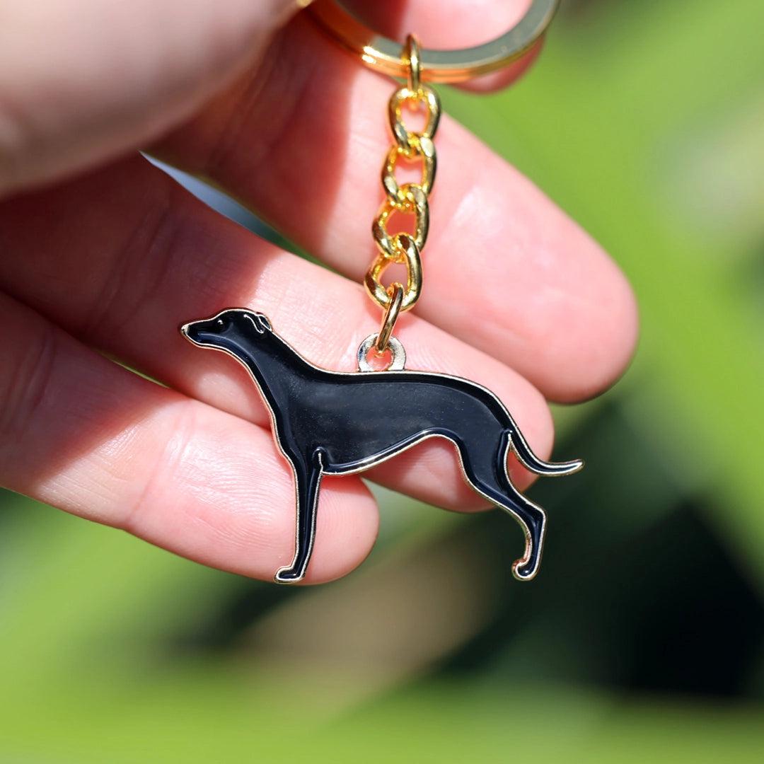 Greyhound Enamel Pin or Keyring