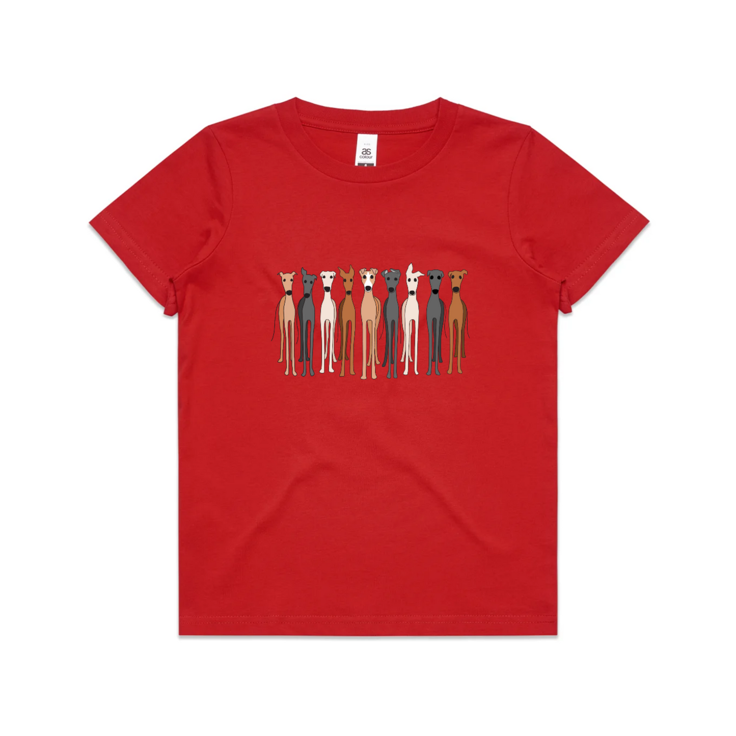 AS Colour Youth Staple Kids T-Shirt (8 to 16 years) Cute Greyhounds