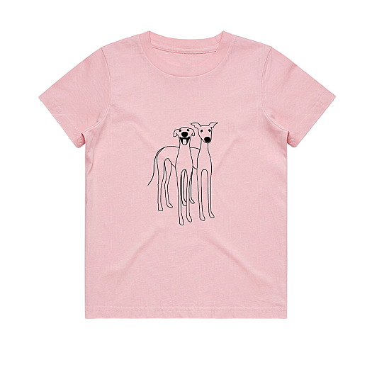 Babies Tee 2 Cute Greyhounds