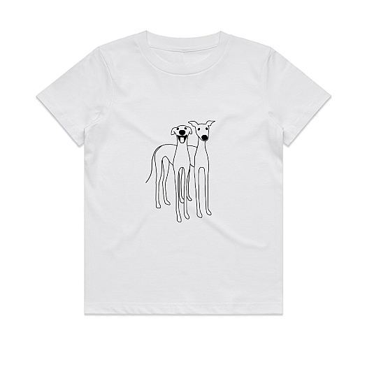 Babies Tee 2 Cute Greyhounds