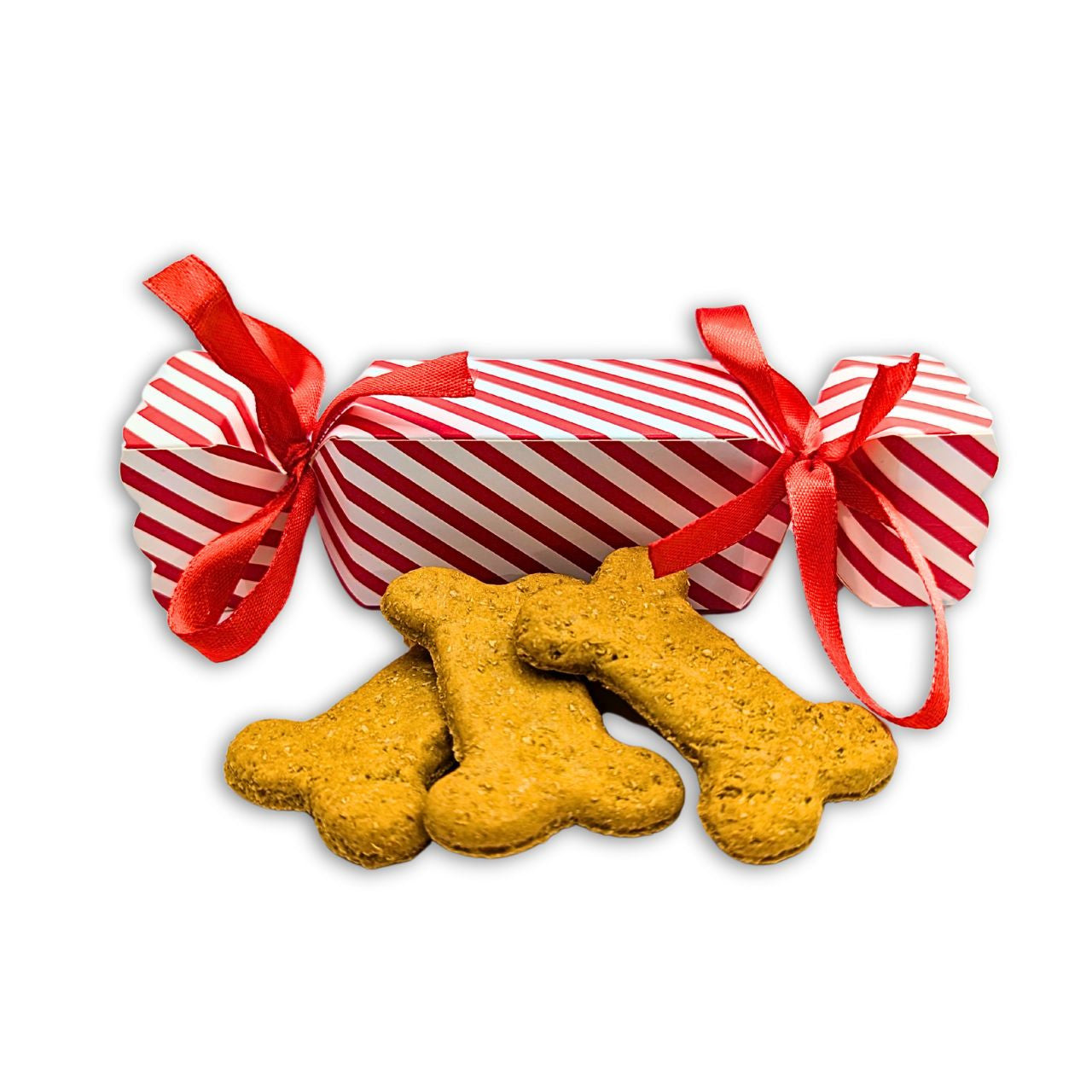 Christmas Bon Bon Dog Treat With Turkey and Cranberry Cookies 3 Pce