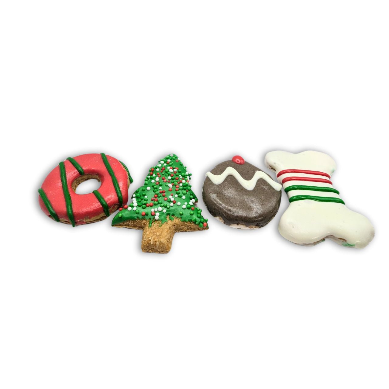 Christmas Dog Treat Gift Box - Mixed Christmas Cookie 4pce