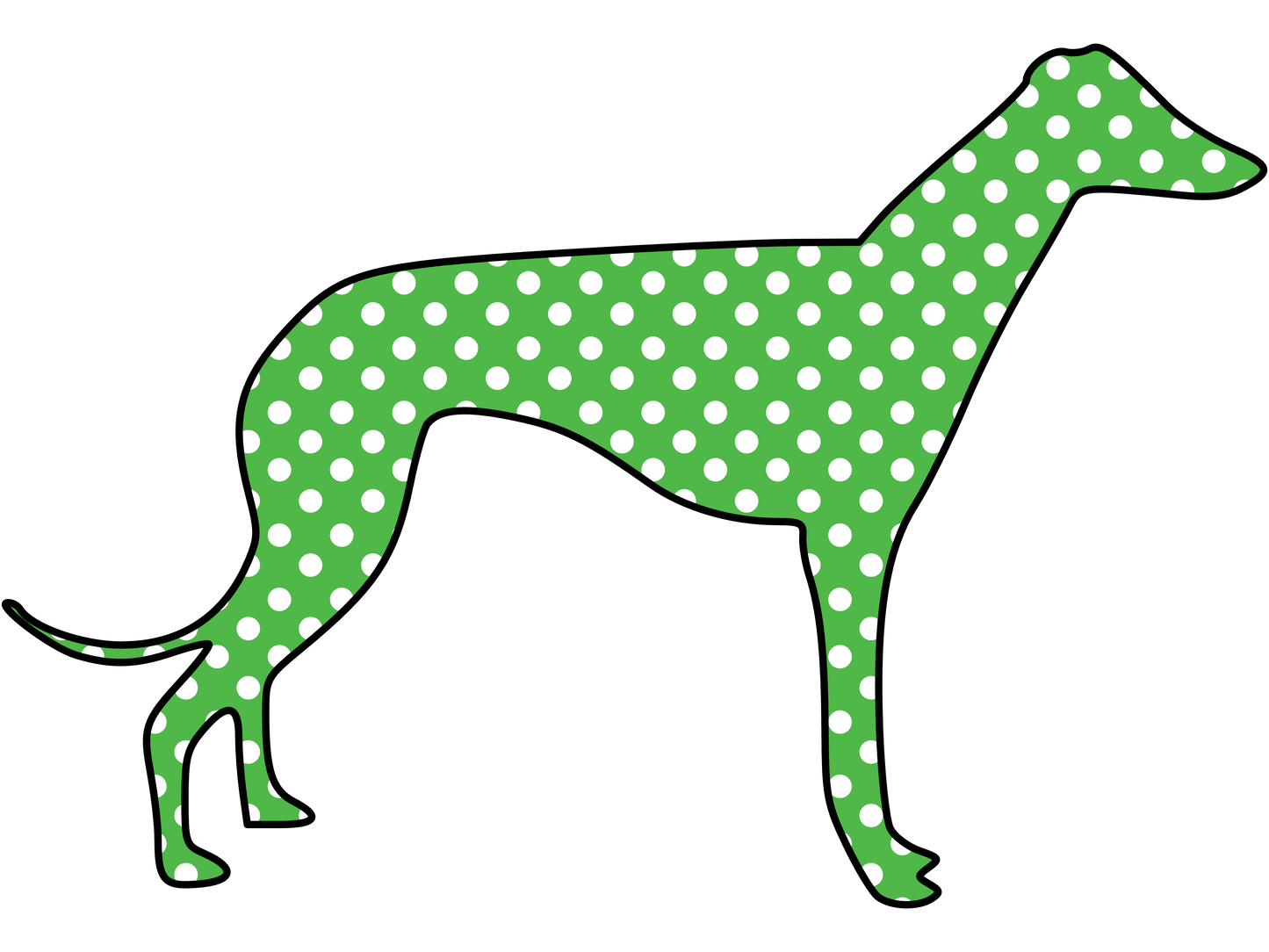 Dots Greyhound Ladies T-Shirt