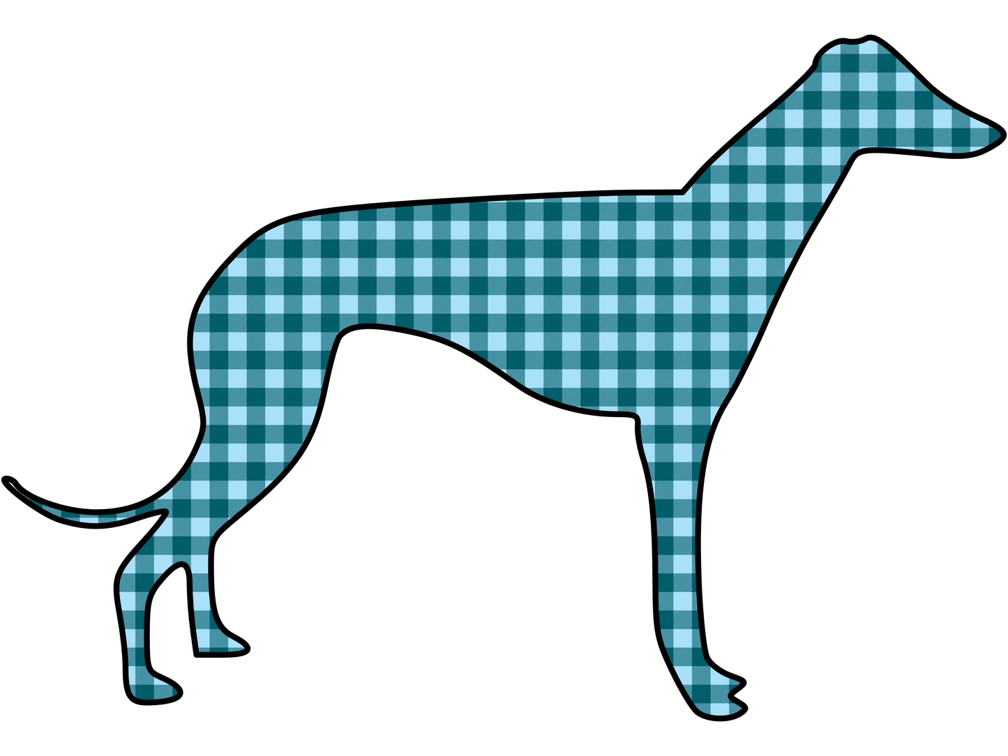 Plaid Greyhound Ladies T-Shirt