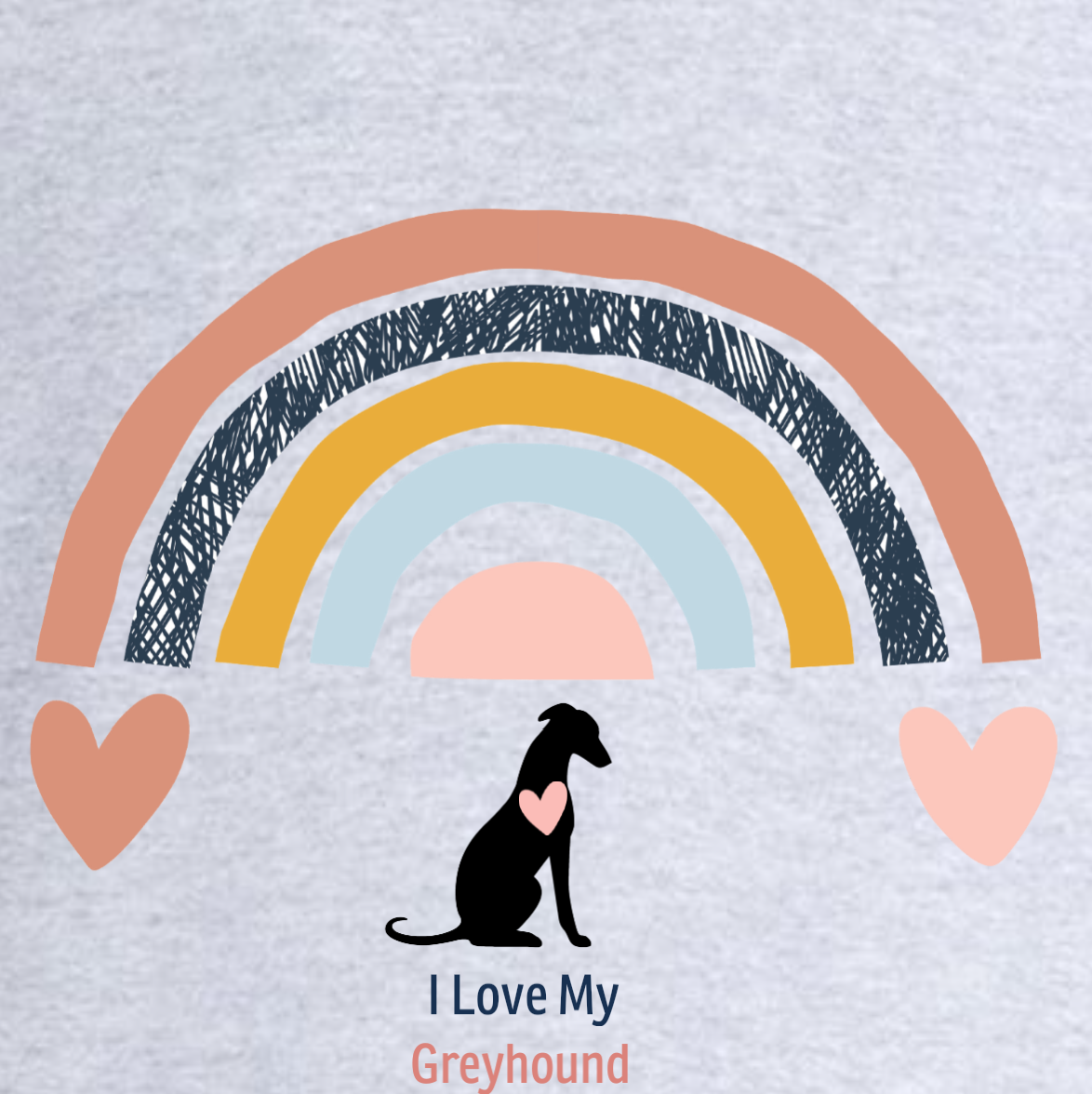 Greyhound Rainbow Ladies T-Shirt