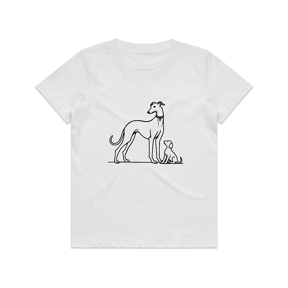 Babies Tee Greyhound Mum and Puppy