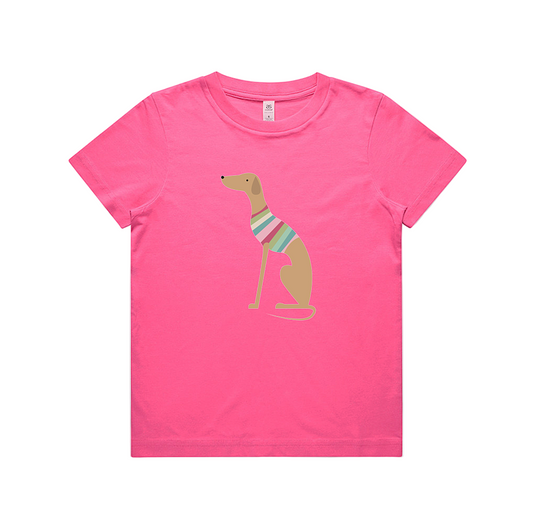 AS Colour Staple Kids T-Shirt Sitting Greyhound