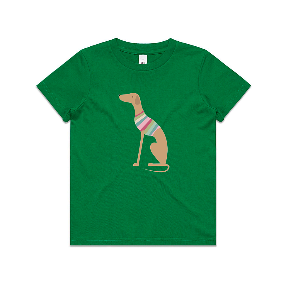 AS Colour Staple Kids T-Shirt Sitting Greyhound