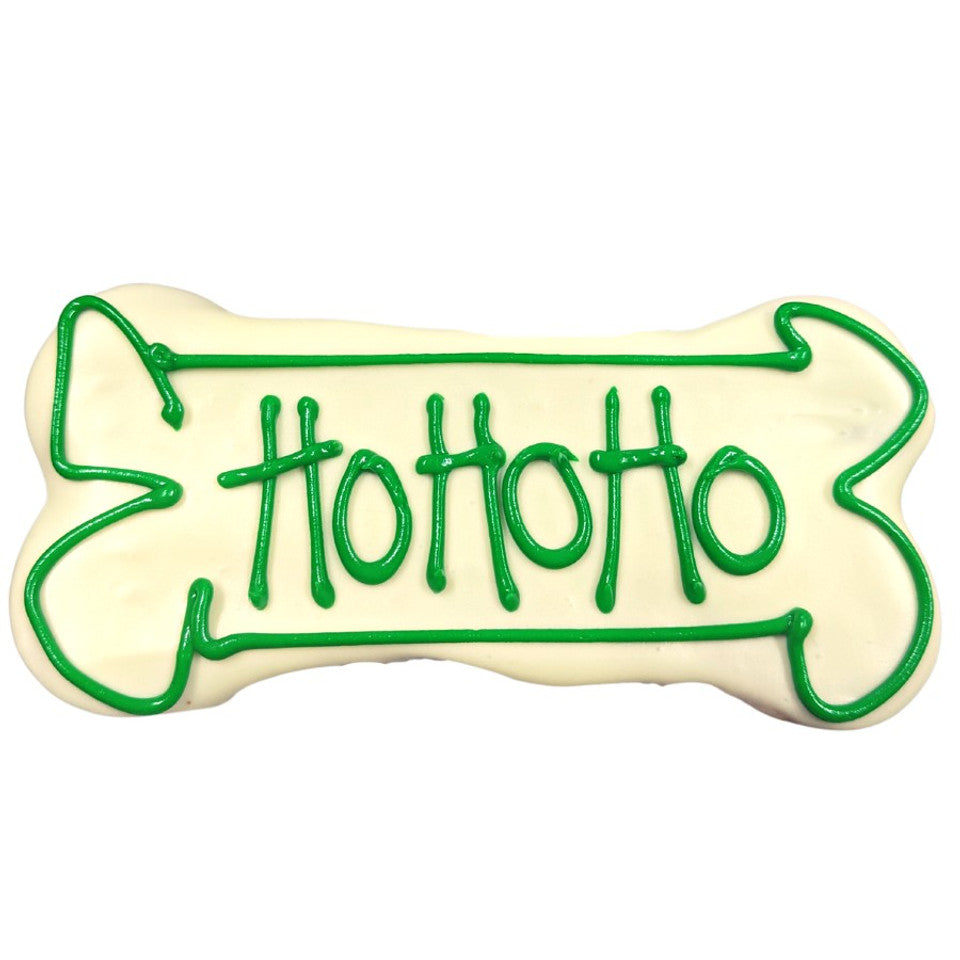 Large Dog Bone Christmas Dog Treat - HoHoHo Cookie