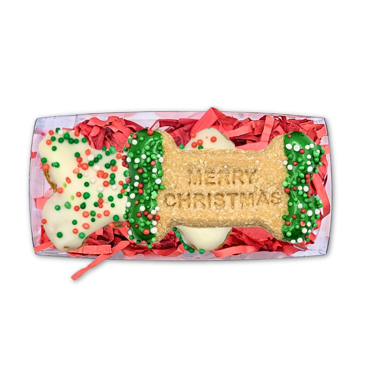 Little Merry Christmas Bone Dog Treat Gift Box 2 Pce
