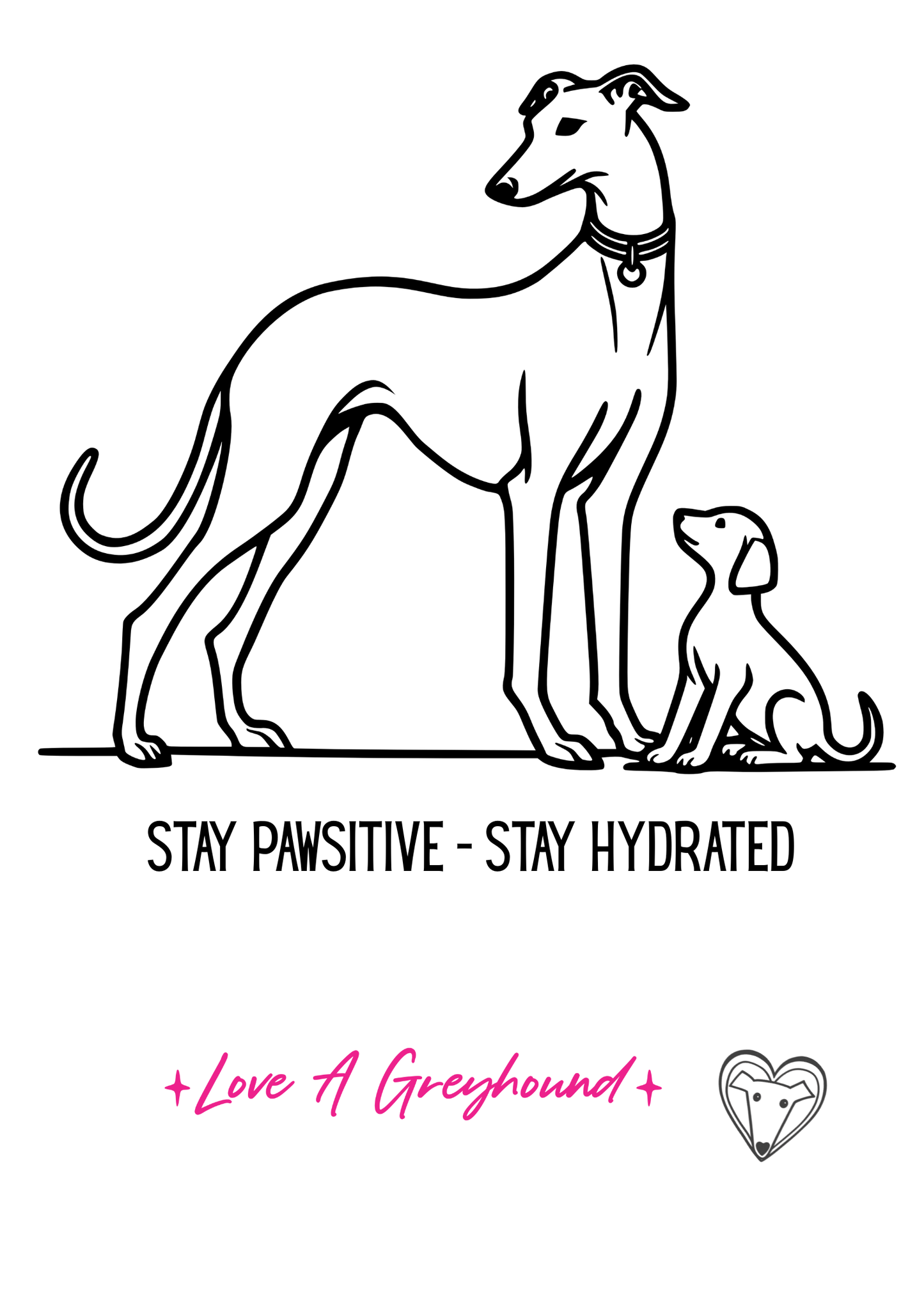 Yeti Straw Bottle Stay Pawsitive Stay Hydrated Greyhound and Pup (769 ML)