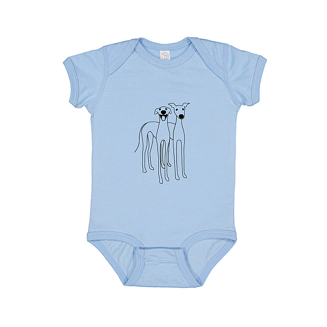 Babies Onesie 2 Cute Greyhounds