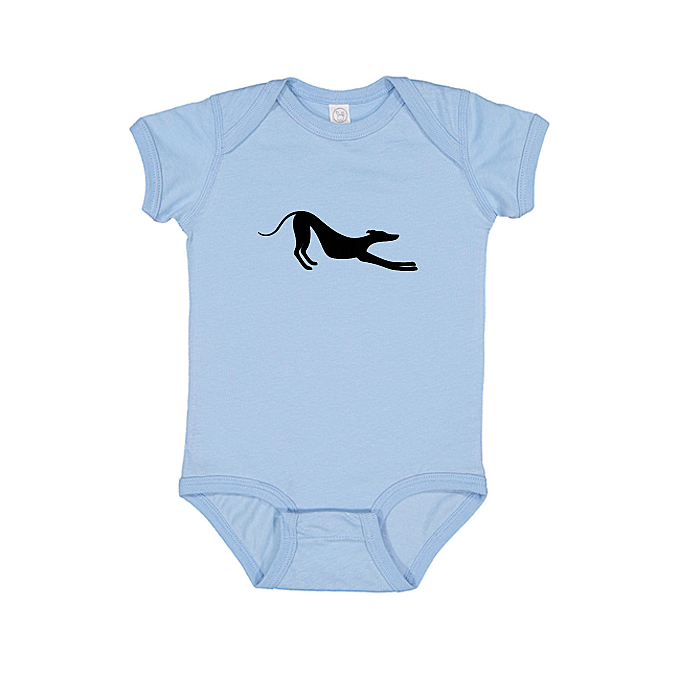 Babies Onesie Stretching Greyhound