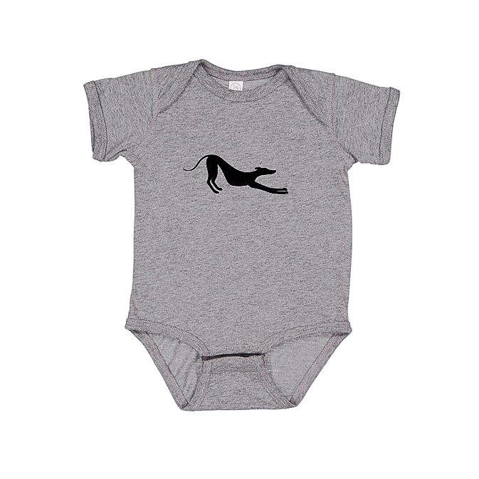 Babies Onesie Stretching Greyhound
