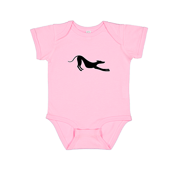 Babies Onesie Stretching Greyhound