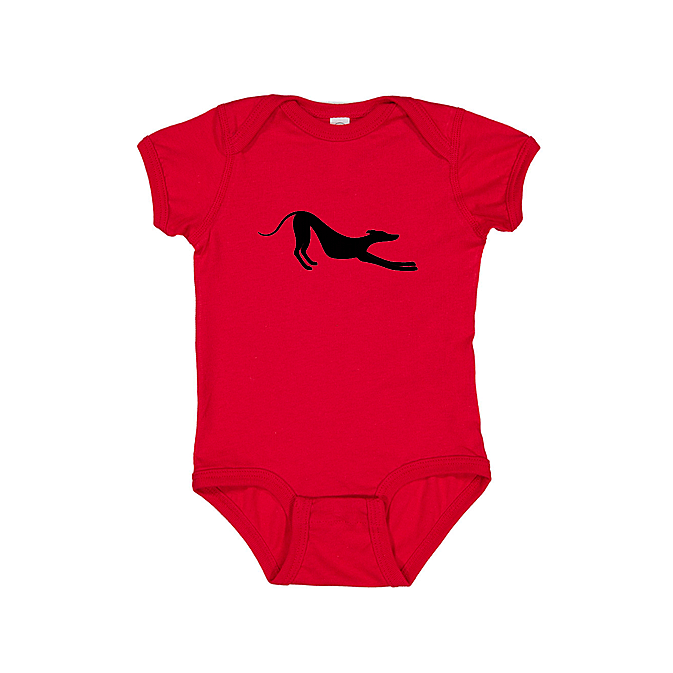 Babies Onesie Stretching Greyhound