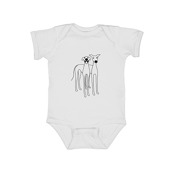 Babies Onesie 2 Cute Greyhounds