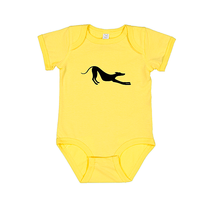 Babies Onesie Stretching Greyhound