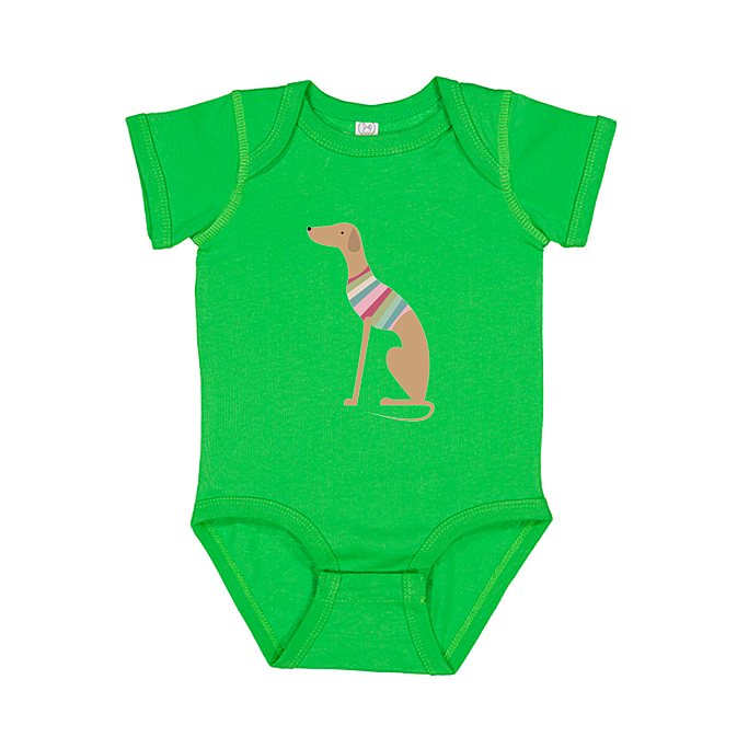 Babies Onesie Sitting Greyhound