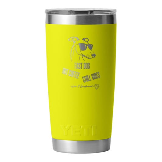 Yeti Tumbler Fast Dog Hot Coffee Chill Vibes 591ML
