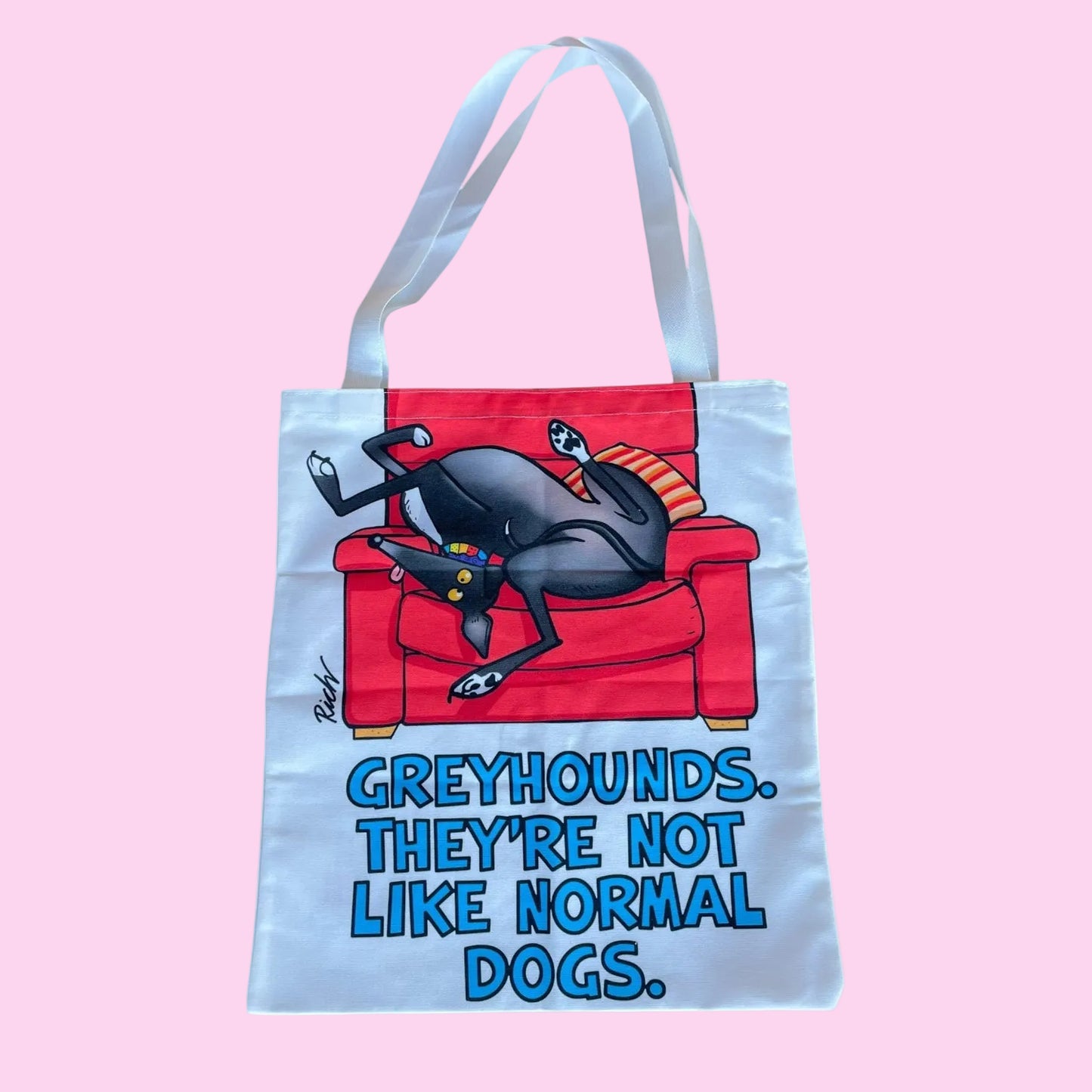 Roaching Greyhound Tote Bag