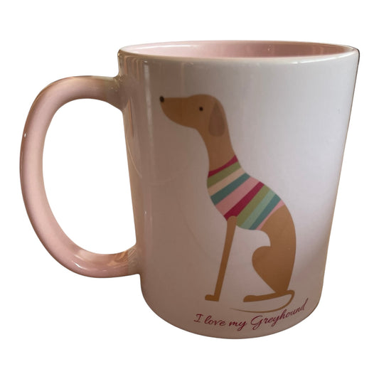 I Love My Greyhound in PJs Mug