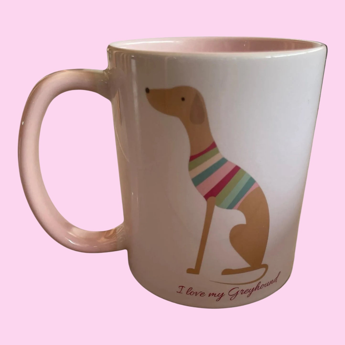 I Love My Greyhound in PJs Mug