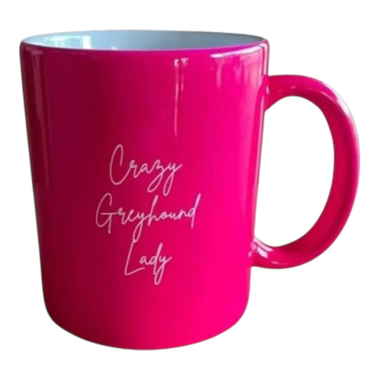 Crazy Greyhound Lady Mug