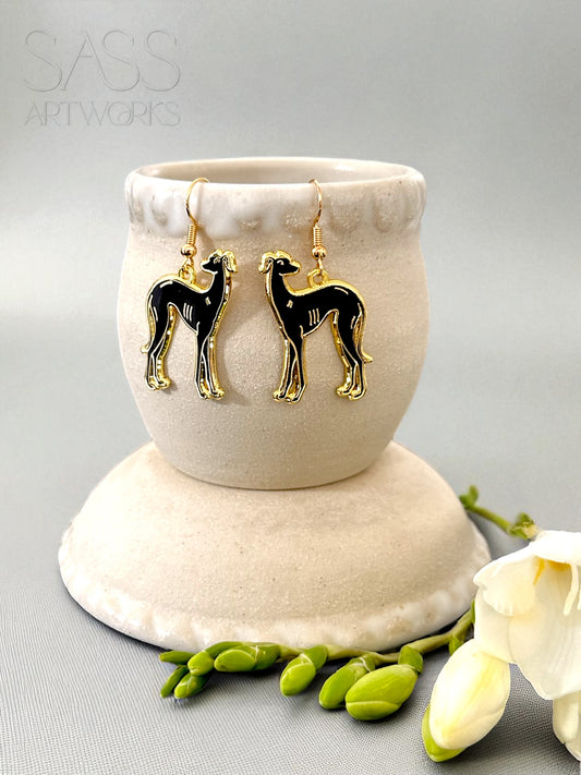 Rita Houndworth Enamel Earrings