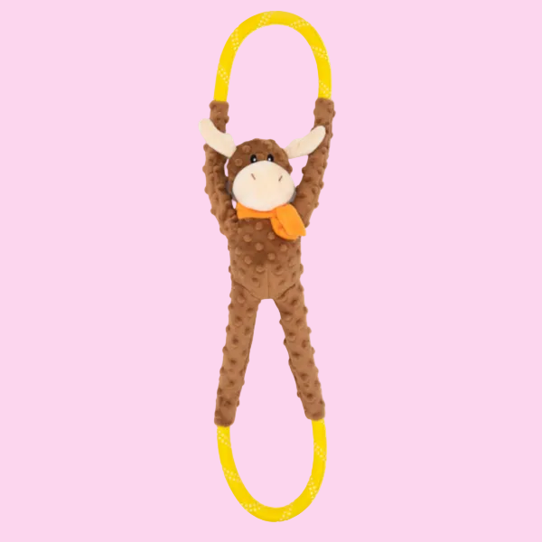 Zippy Paws RopeTugz - Moose Toy