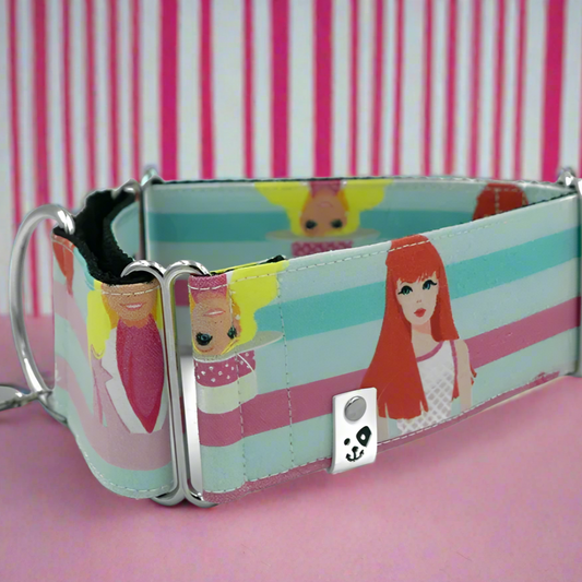 Barbie Stripe Martingale Collar