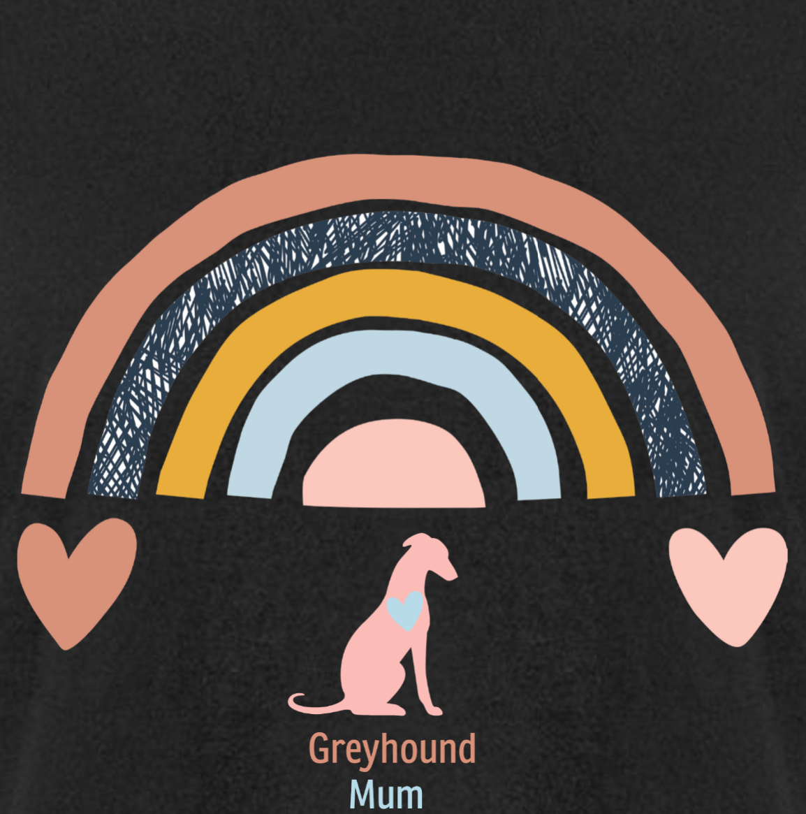 Greyhound Rainbow Ladies T-Shirt