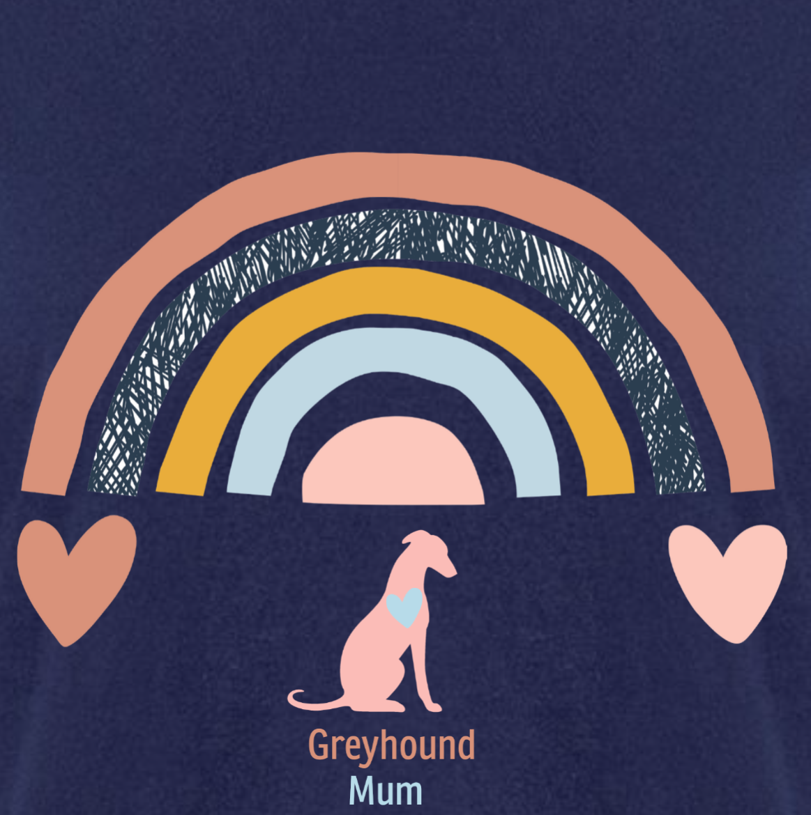 Greyhound Rainbow Ladies T-Shirt