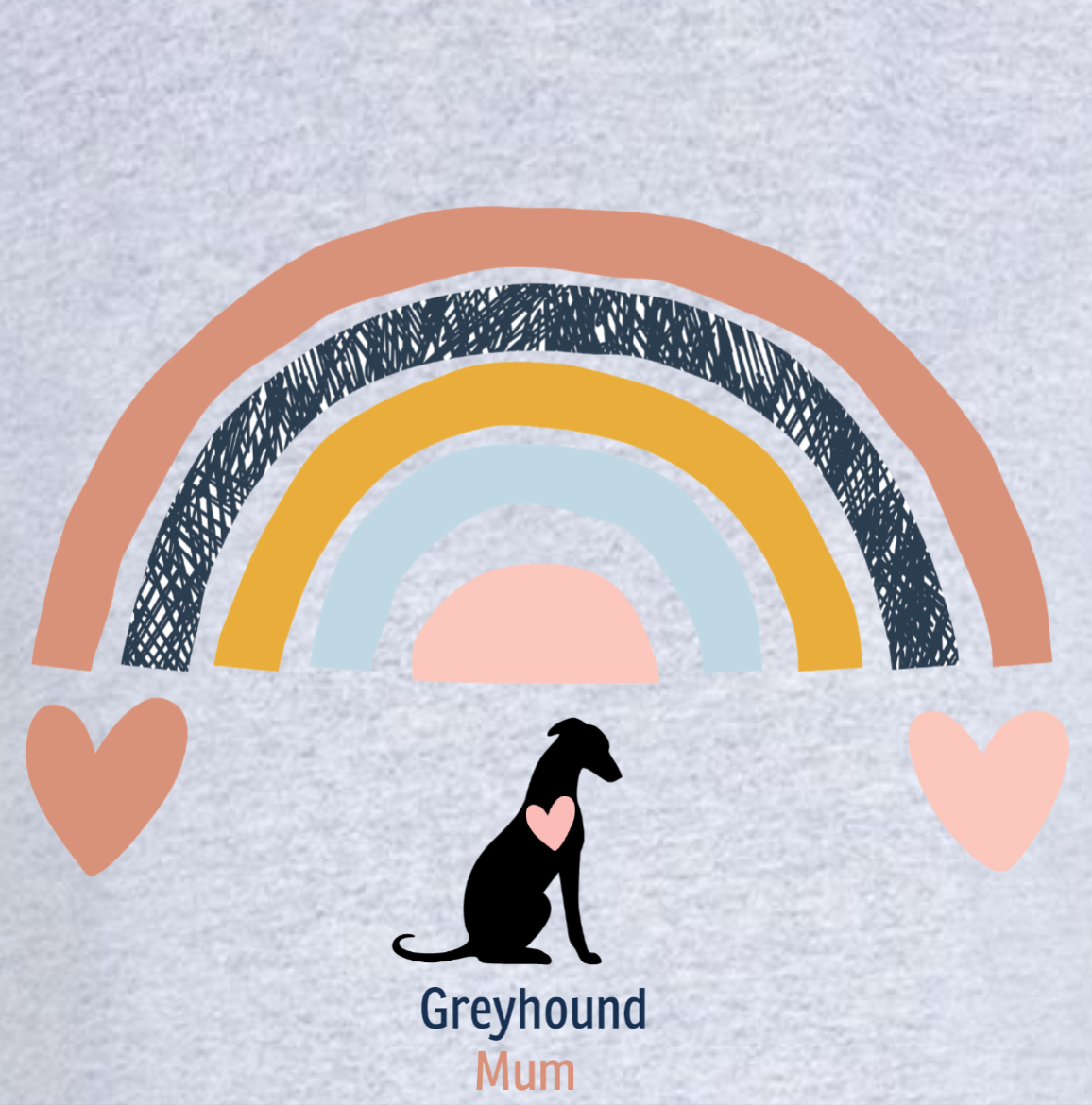 Greyhound Rainbow Ladies T-Shirt