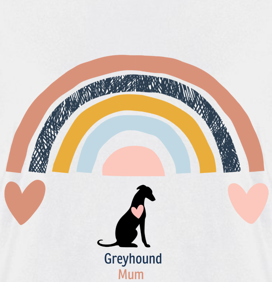 Greyhound Rainbow Ladies T-Shirt
