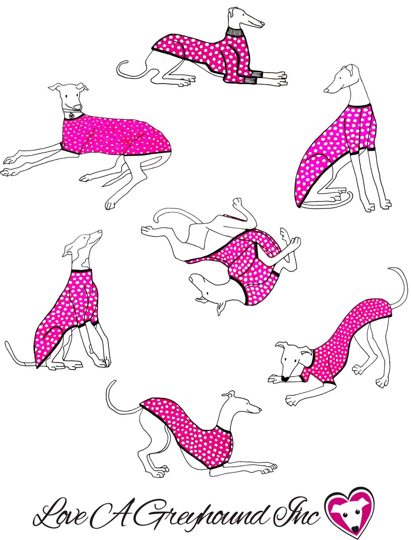 Tea Towel Hand Drawn