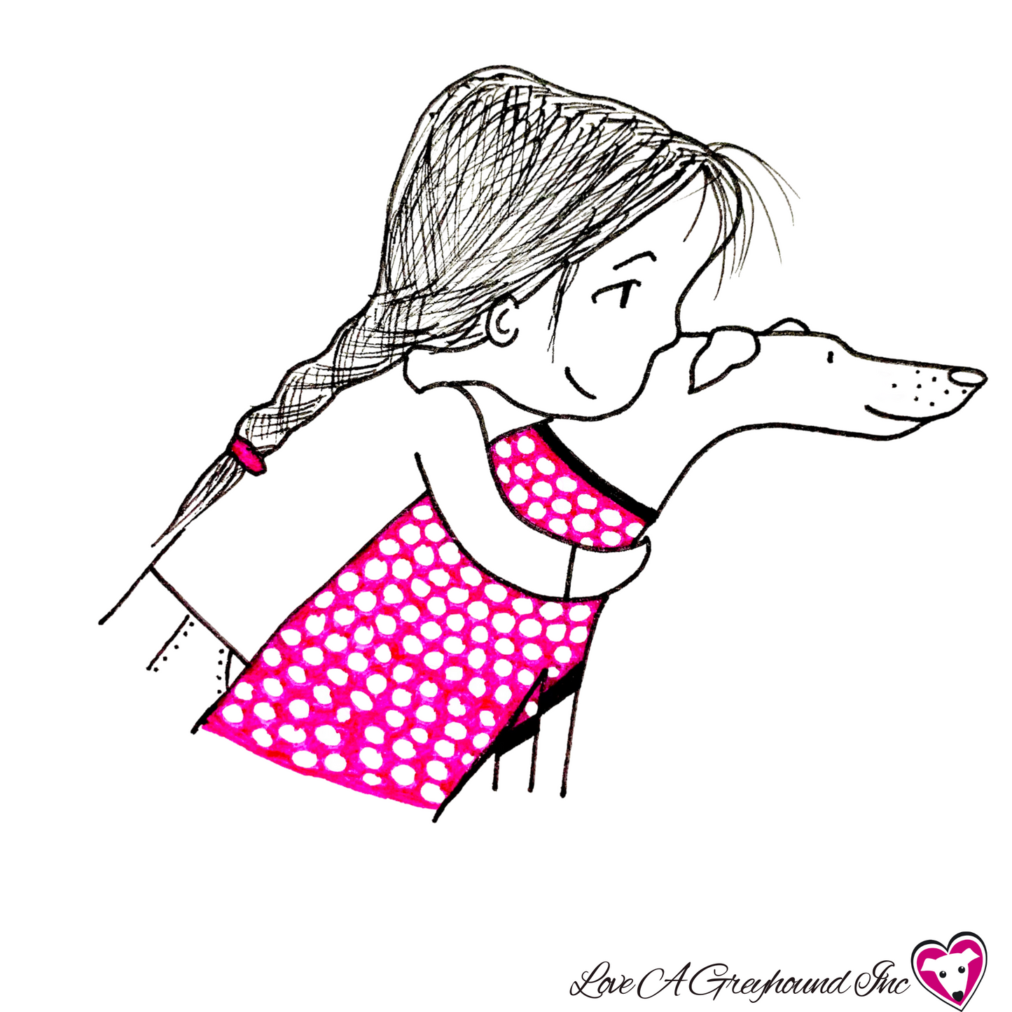 Greyhound & Girl Tote Bag