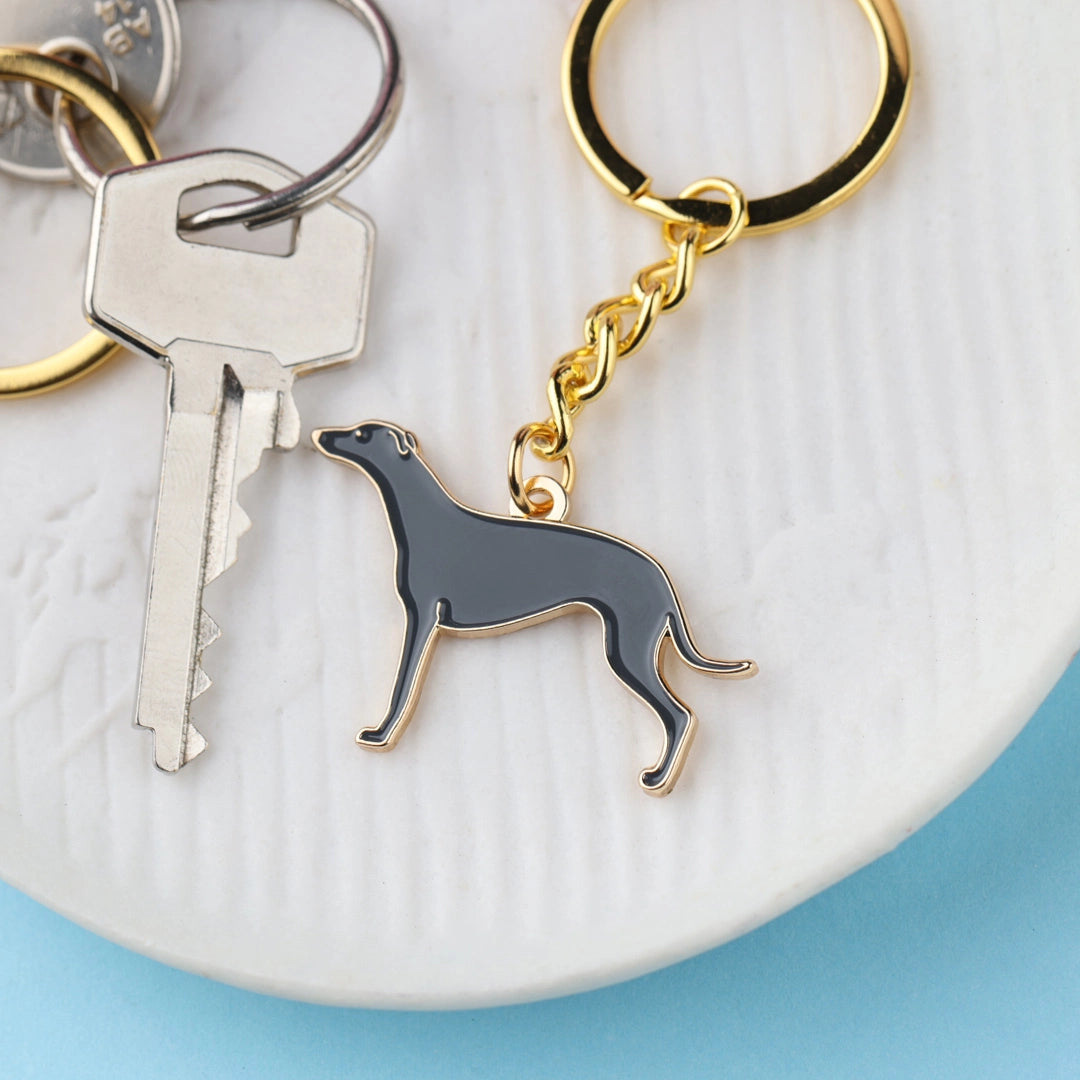 Greyhound Enamel Pin or Keyring