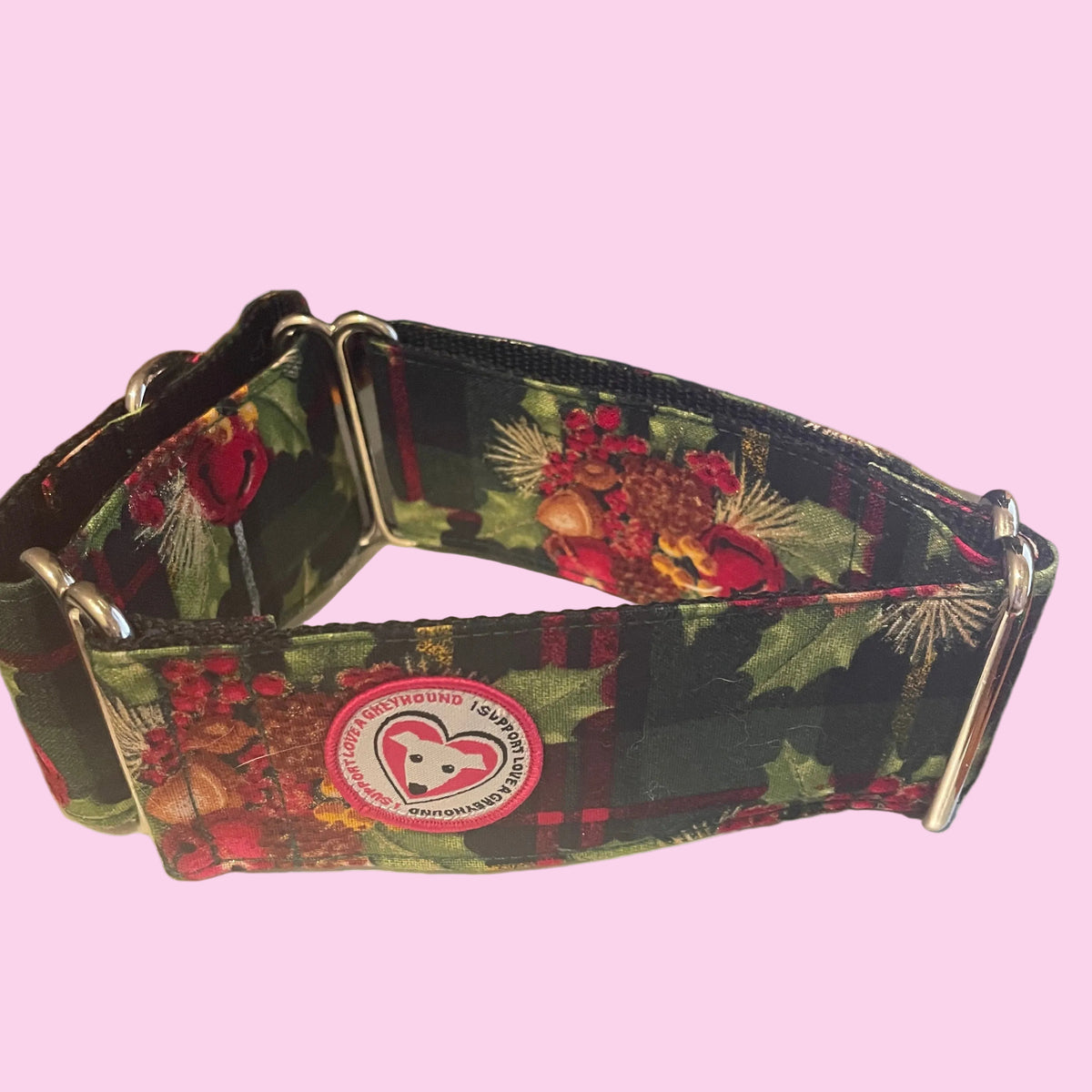 Christmas Wreath Tartan Martingale Collar