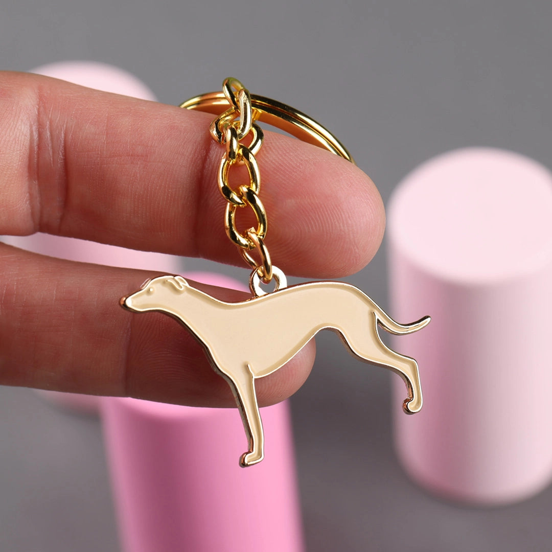Greyhound Enamel Pin or Keyring
