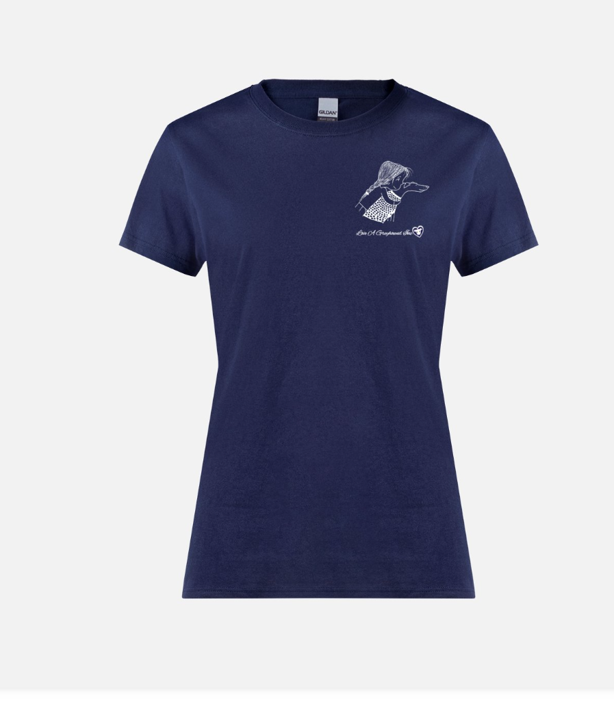Greyhound & Girl Ladies T-Shirt Image LHB