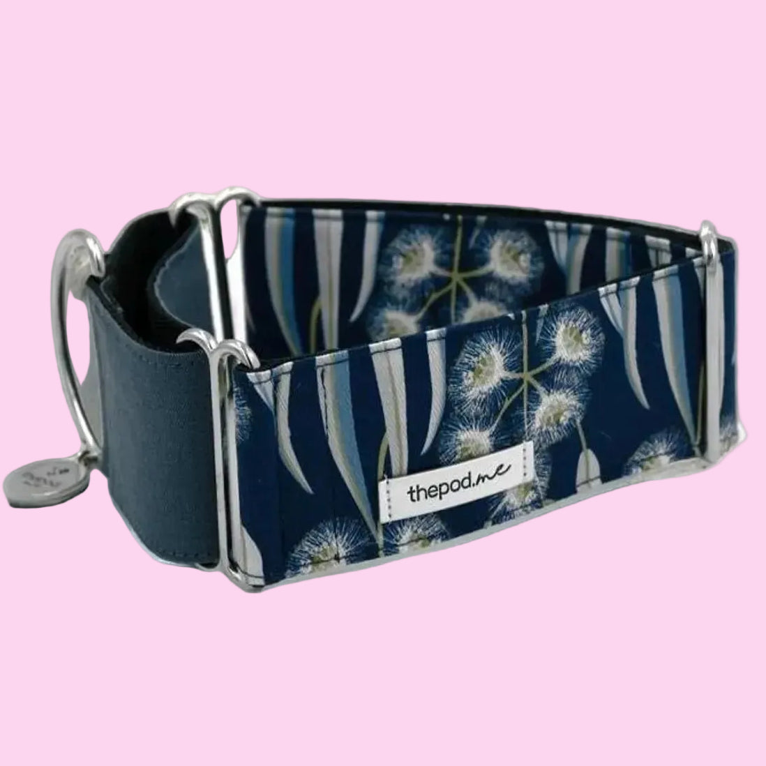 Aussie Native Eucalyptus Navy Martingale Collar