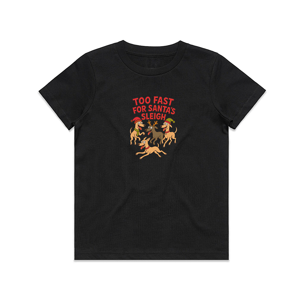 AS Colour Staple Kids T-Shirt Too Fast For Santa's Sleigh