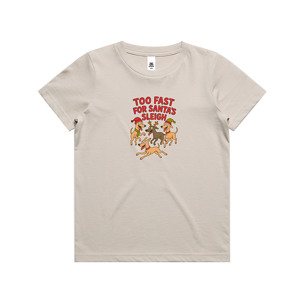 AS Colour Staple Kids T-Shirt Too Fast For Santa's Sleigh