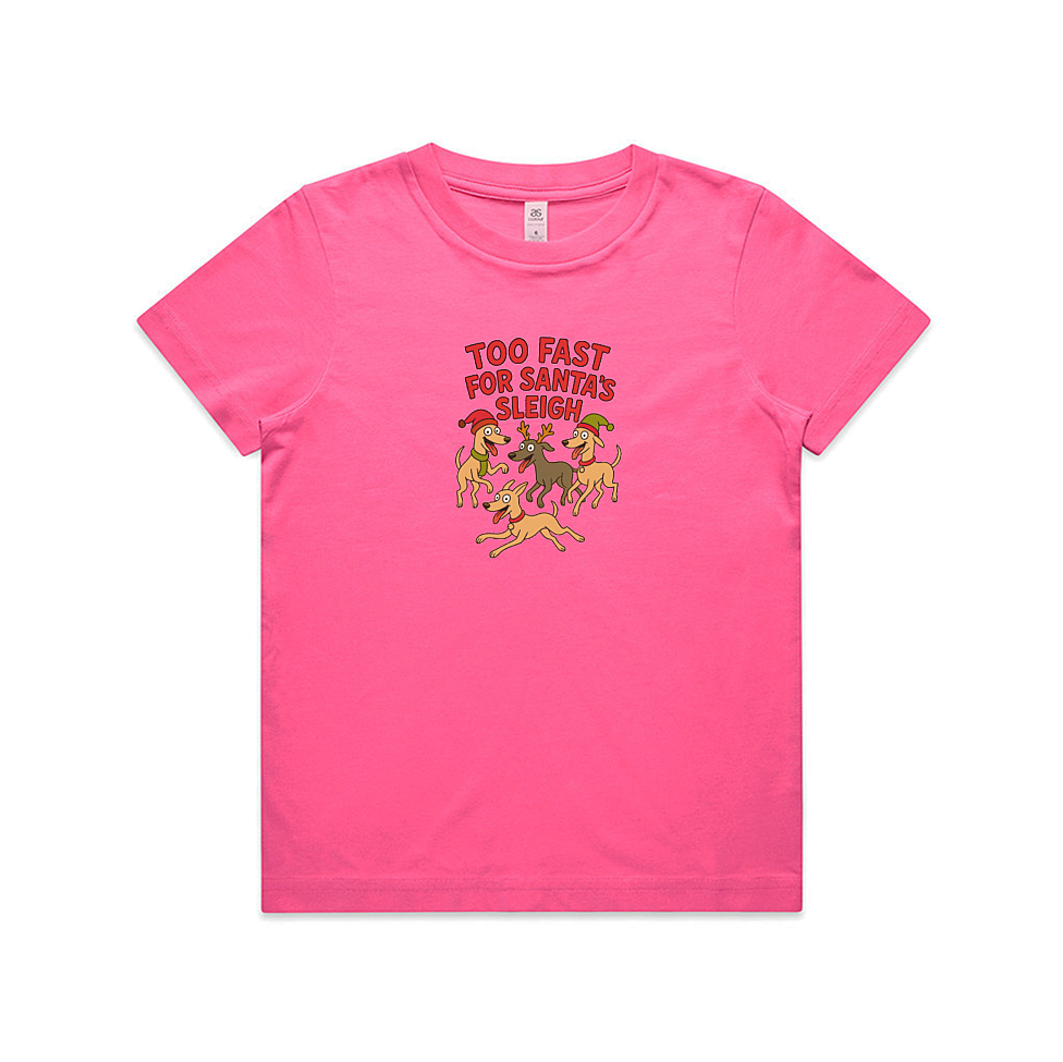 AS Colour Staple Kids T-Shirt Too Fast For Santa's Sleigh